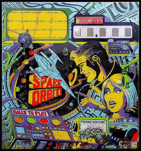 Space Orbit is an electro-mechanical pinball machine released by Gottlieb in 1972. It features a classic space theme.