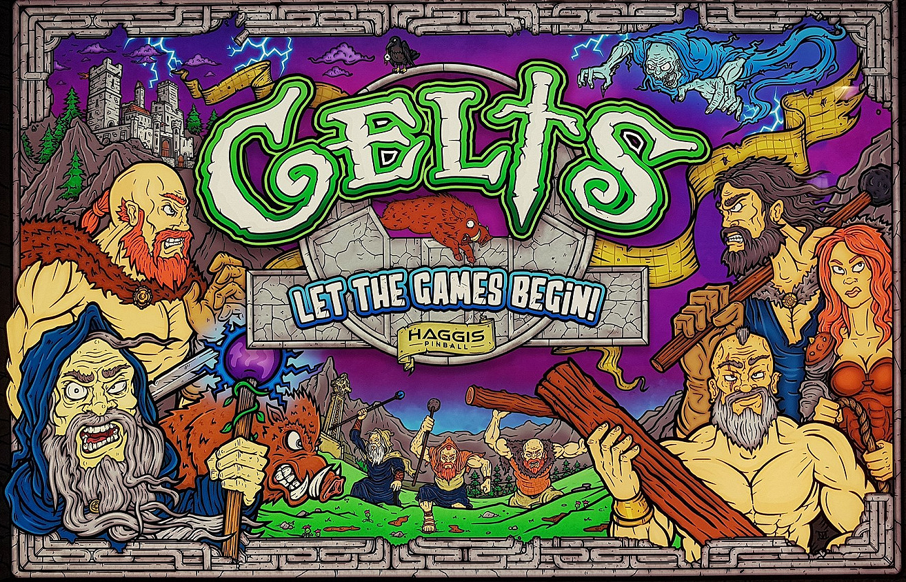 Celts is a pinball machine produced by Haggis Pinball. Inspired by Celtic mythology and traditions, it features unique artwork and gameplay elements.