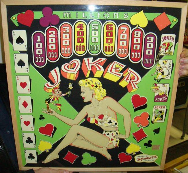 Joker is a classic pinball machine released by Gottlieb in 1950. It is known for its vibrant design and engaging playfield, which includes features typical of the era.