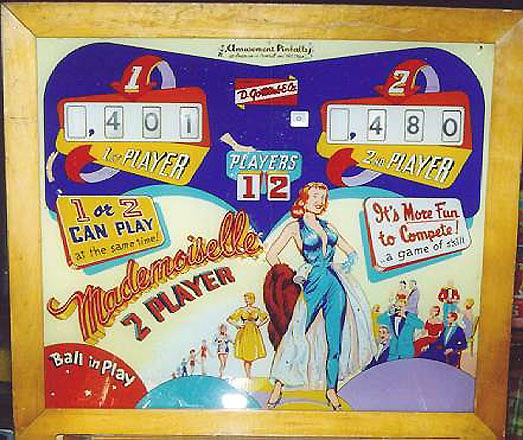 Mademoiselle is a classic electromechanical pinball machine released by Gottlieb in 1959, known for its charming Parisian theme and engaging gameplay.