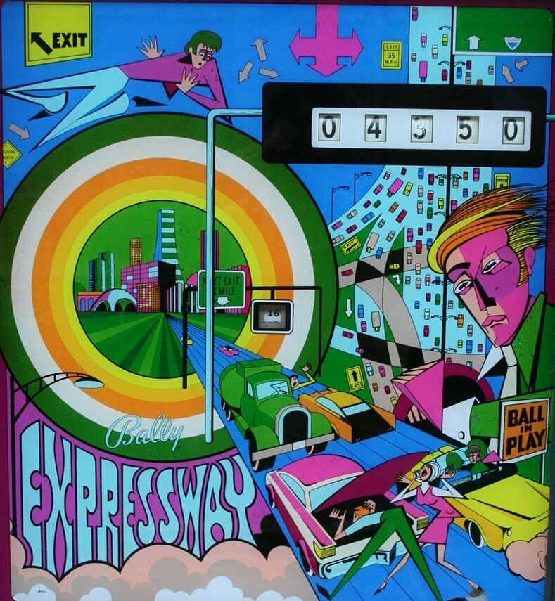 Expressway is a solid-state, electro-mechanical pinball game released by Bally in May 1971. The game features a fast-paced car racing theme with vibrant artwork and engaging gameplay.