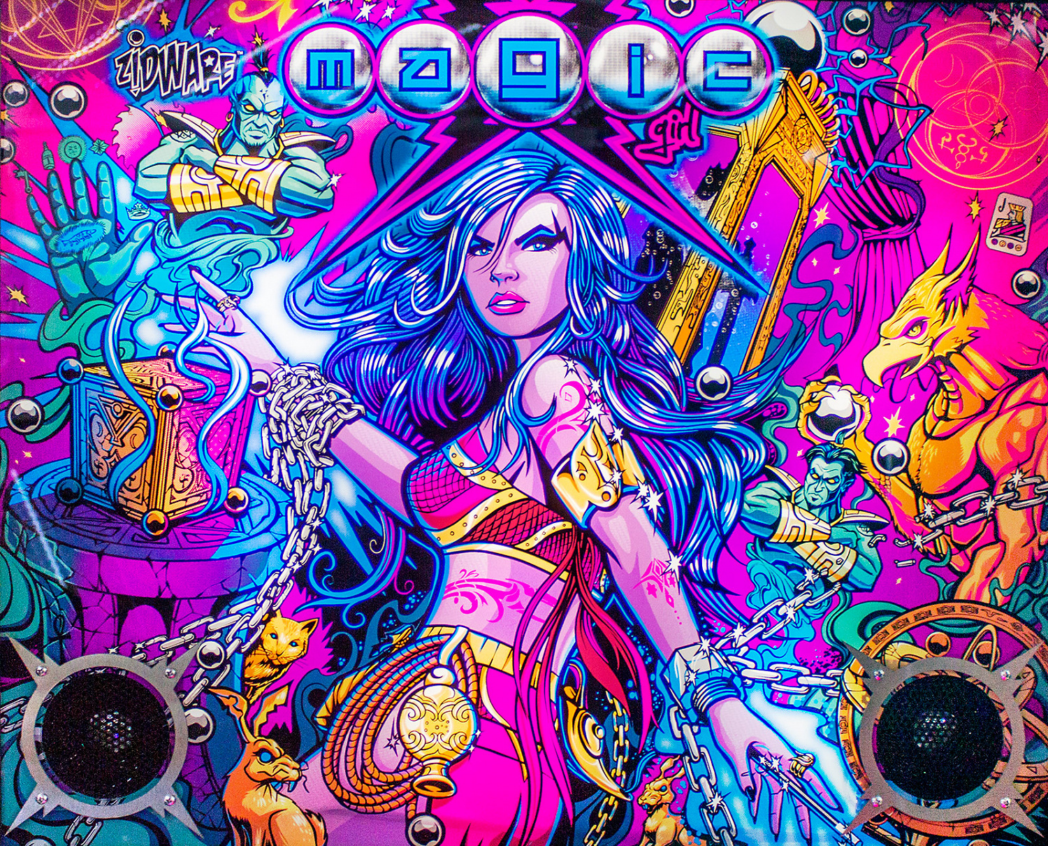 Magic Girl is a custom pinball machine designed by John Popadiuk, released by Zidware.