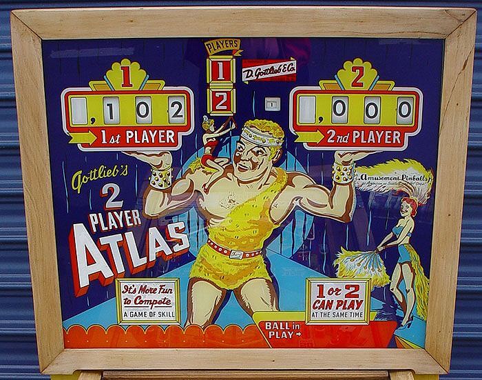Atlas is a vintage pinball machine produced by Gottlieb in 1959. Known for its historical significance and classic gameplay, it is a sought-after piece for collectors.