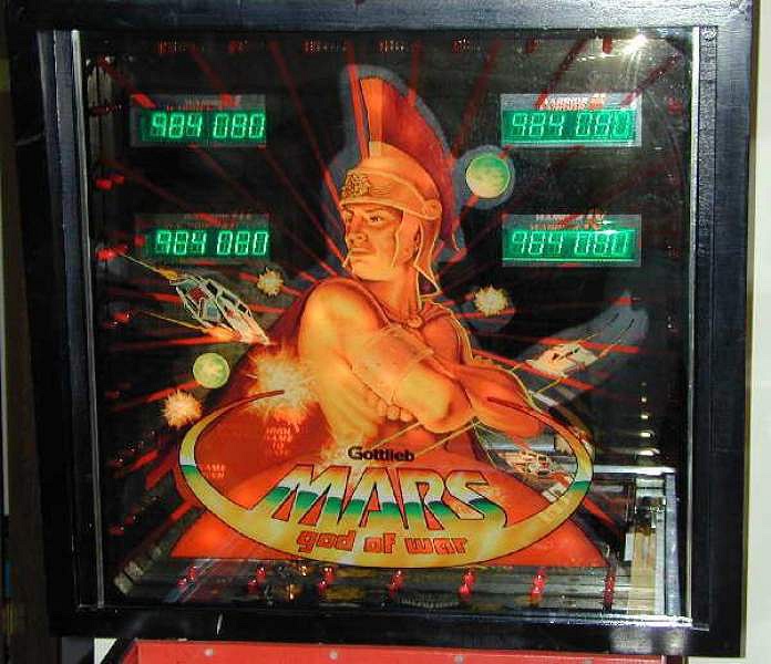 Mars God of War is a single-level solid-state pinball machine with captivating sci-fi and mythological themes, released by Gottlieb in 1981.