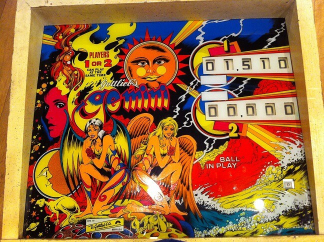 Gemini is an electro-mechanical pinball machine released by Gottlieb in 1977. It features a space exploration theme, with a focus on two-player competitive gameplay.