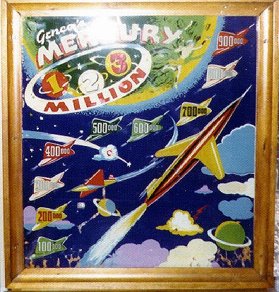 Mercury is a vintage pinball machine released by Genco in 1950. It features classic electromechanical gameplay typical of the era, with an engaging design and simple ruleset that appealed to players of the time.
