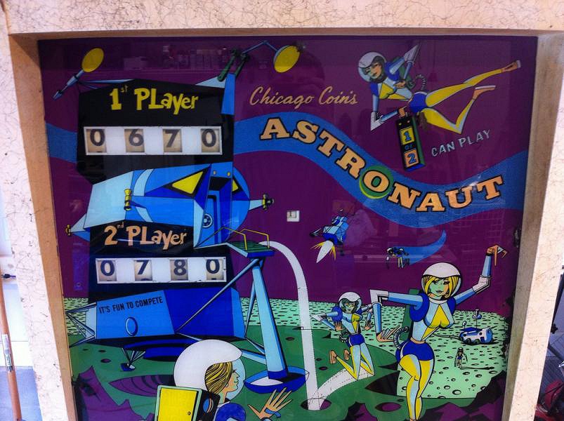 Astronaut is a pinball machine released by Chicago Coin in 1969, featuring a space and astronaut theme with electro-mechanical components.