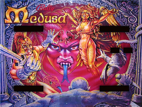 Medusa is a pinball machine released by Bally in 1981, famous for its mythological theme and intricate playfield artwork.