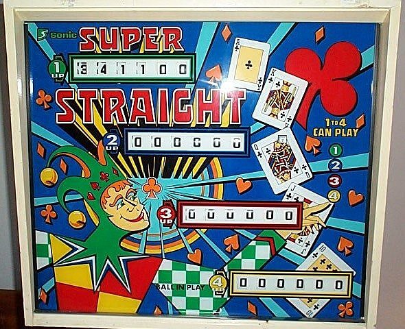 Super Straight is a classic pinball machine manufactured by Sonic in 1977.