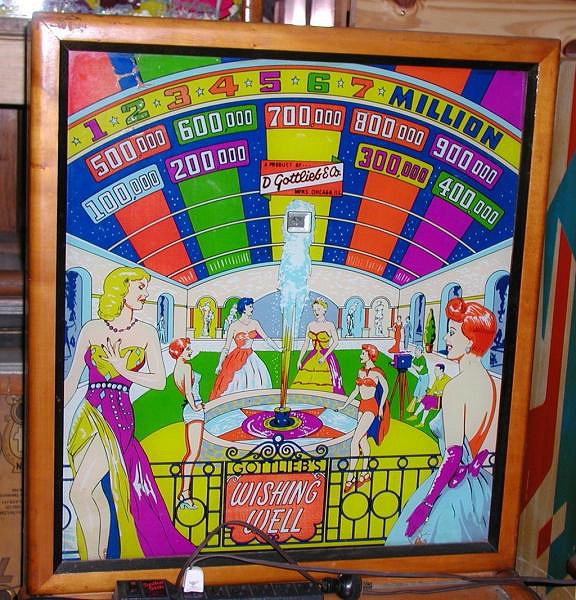 Wishing Well is a vintage electromechanical pinball machine produced by Gottlieb in 1955. It features a classic design typical of that era, focusing on mechanical gameplay without modern digital components.