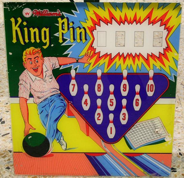 King Pin is a vintage pinball machine released by Williams in 1962, known for its bowling theme and classic mechanical design.