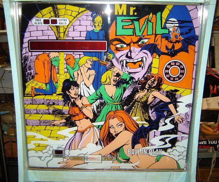 Mr. Evil is a pinball machine developed by Recel, released in the late 1970s. Known for its engaging gameplay and unique horror-themed design, it features mechanical and sound effects that enhance the experience.