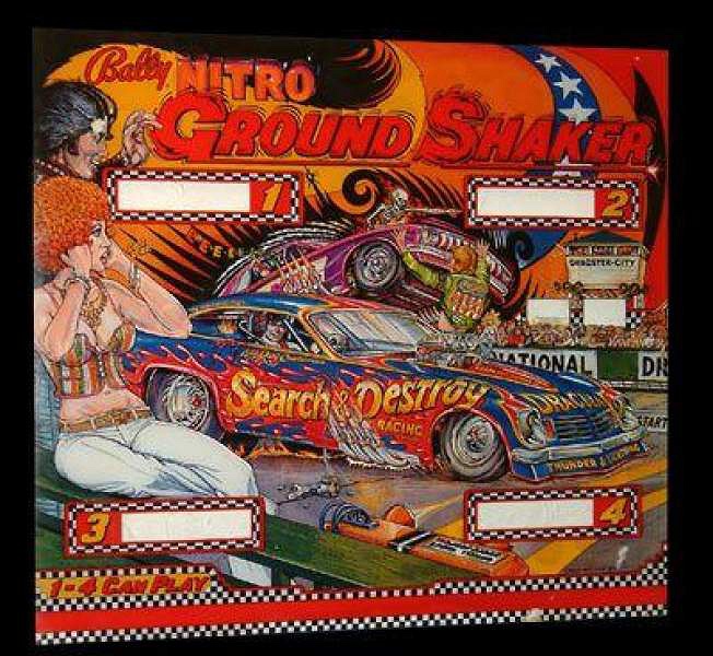 A classic pinball machine by Bally, known for its exciting car racing theme.