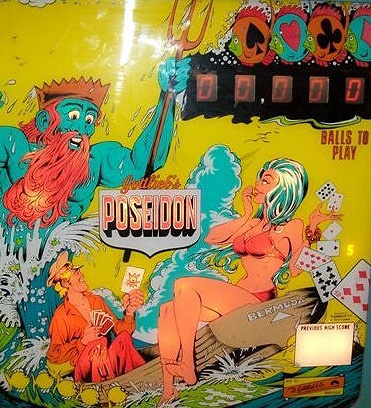 Poseiden is a pinball machine released by Gottlieb in 1978. It features a maritime theme with aquatic artwork and gameplay elements centered around the god of the sea, Poseidon.