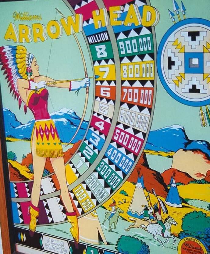 Arrow Head is a classic electro-mechanical pinball machine released by Williams in 1957, known for its simplicity and engaging design typical of the era.