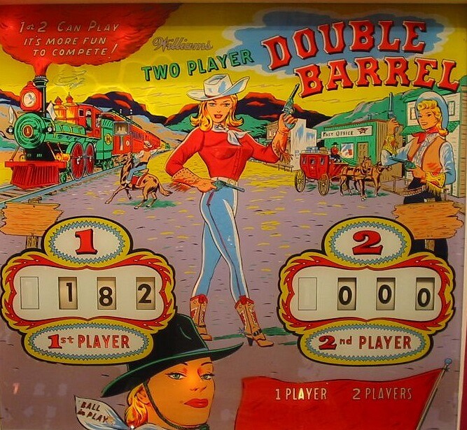 Double Barrel is a pinball machine released by Williams in 1961, known for its western-themed design and gameplay features that emulate the excitement of a high-stakes shootout.
