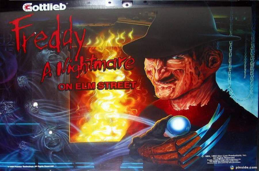 Freddy: A Nightmare On Elm Street is a pinball machine released by Gottlieb in 1993. It is themed around the popular horror film series featuring the iconic character Freddy Krueger.