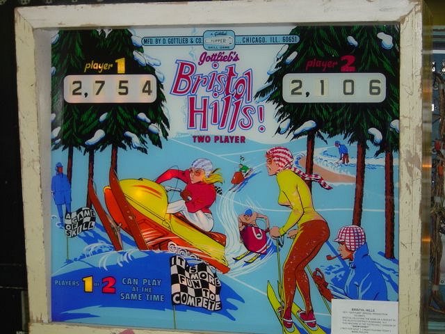 Bristol Hills is a vintage pinball machine manufactured by Gottlieb in 1970. It is known for its classic design and gameplay features typical of that era.