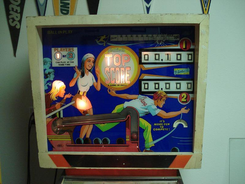 Top Score is a 1975 pinball machine designed by Gottlieb featuring a bowling theme.