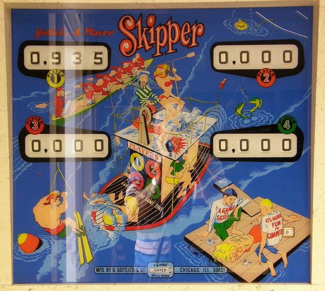 Skipper is an electro-mechanical pinball machine released by Gottlieb in 1969. It features a nautical theme and is known for its vibrant artwork and engaging gameplay.