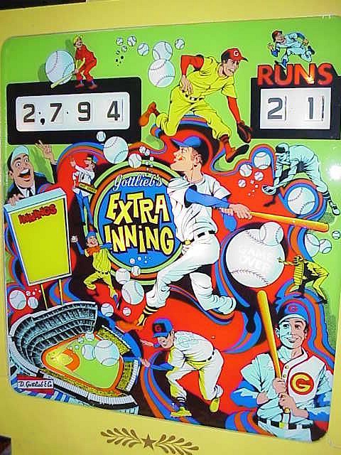 Extra Inning is a pitch and bat pinball game created by Gottlieb in 1971. It is themed around baseball and features realistic baseball game play elements, with players aiming to score runs.