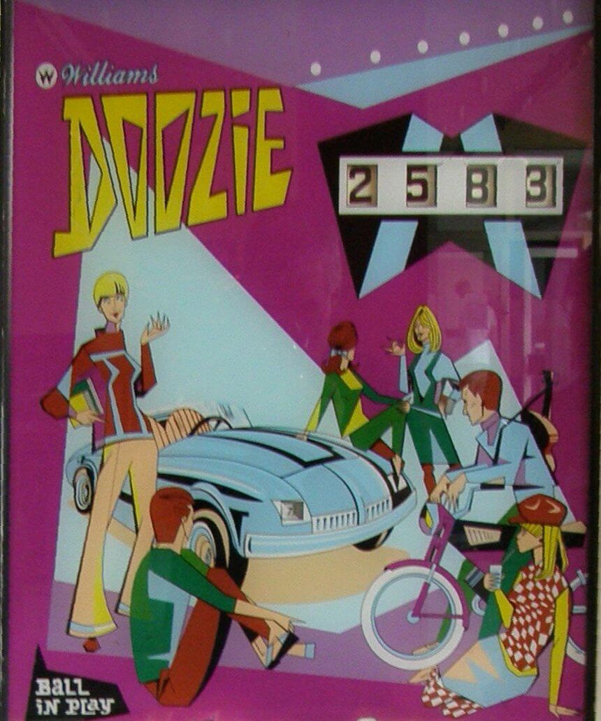 Doozie is a classic electromechanical pinball machine released by Williams in 1968. Known for its vibrant artwork and iconic backglass design, it was a popular title during the late 1960s.