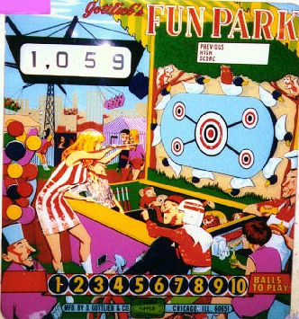 Fun Park is a vintage electro-mechanical pinball machine by Gottlieb, released in 1968, featuring amusement park-themed gameplay.