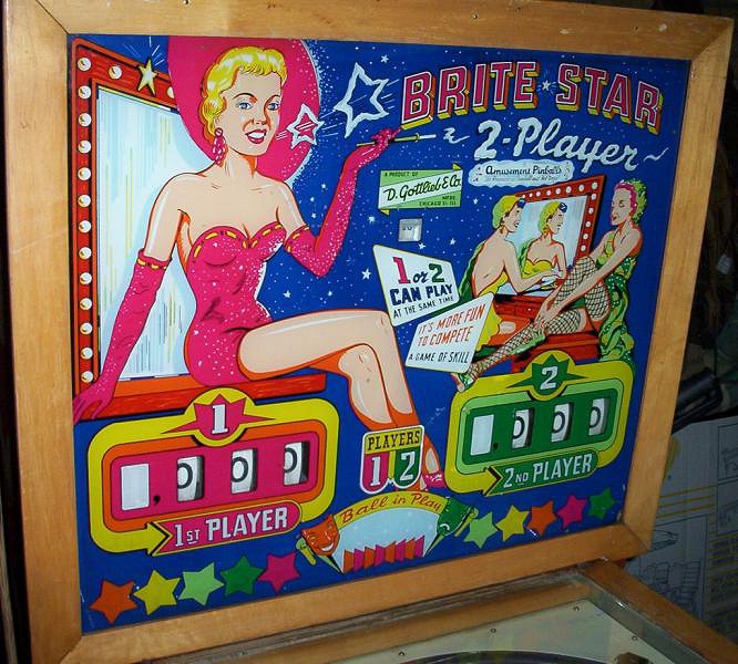 Brite Star is a vintage pinball machine created by Gottlieb, released in 1958. Known for its classic design and gameplay typical of the era.