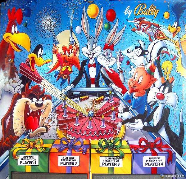 Bugs Bunny's Birthday Ball is a pinball machine designed to celebrate the 50th anniversary of the beloved cartoon character Bugs Bunny, produced by Bally.