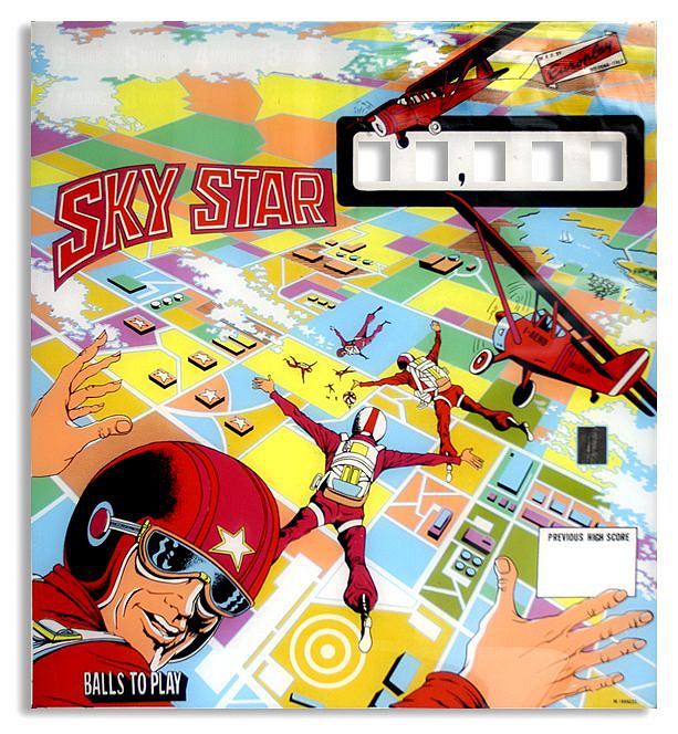 Sky Star is a vintage pinball machine released by Europlay in 1973. It features a classic design typical of early 1970s pinball machines.