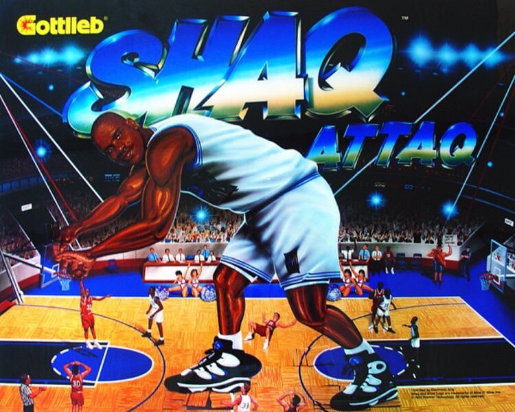 Shaq Attaq is a pinball machine designed by Gottlieb, themed after the famous basketball player Shaquille O'Neal.