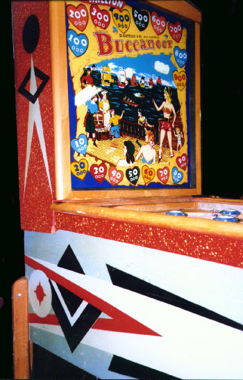 Buccaneer is a pinball machine manufactured by Gottlieb, released in 1948. It presents players with a nautical theme, typical for the era.