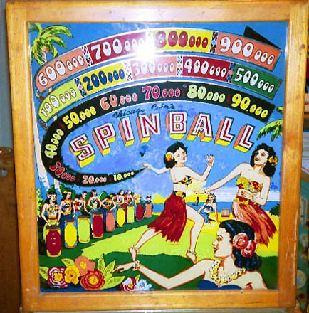 Spinball is a vintage pinball machine produced by Chicago Coin in 1948.