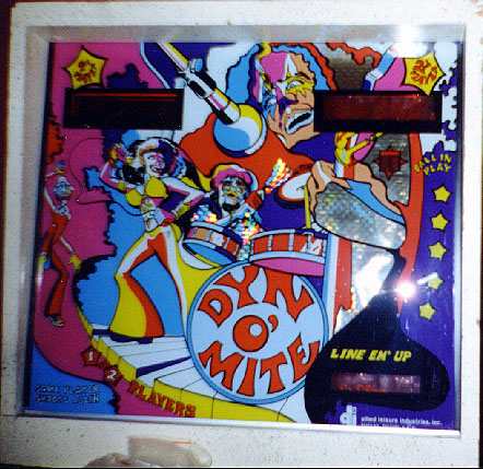 Dyn O' Mite is a pinball machine produced by Allied Leisure in 1974, featuring dynamic electro-mechanical gameplay common for its era.