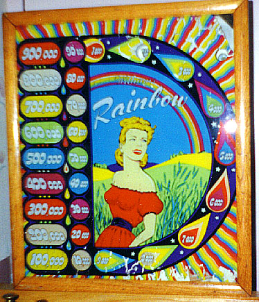 Rainbow is a vintage pinball machine produced by Williams in 1948. It features a classic design typical of the post-war era with simple but engaging gameplay and mechanical sound effects.