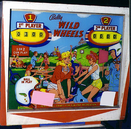 Wild Wheels is a classic pinball machine by Bally, released in 1966, featuring a car and racing theme.