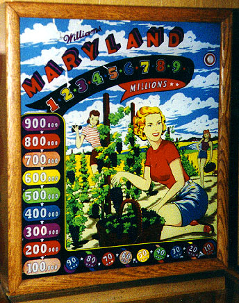 Maryland is a vintage pinball machine designed and manufactured by Williams, released in 1949.