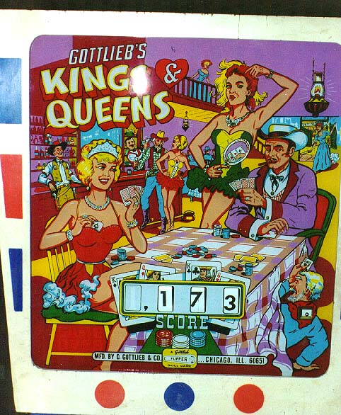 Kings & Queens is a classic electromechanical pinball machine produced by Gottlieb in 1965. Known for its engaging gameplay and artwork featuring playing cards, this machine is a prime example of mid-20th-century pinball design.