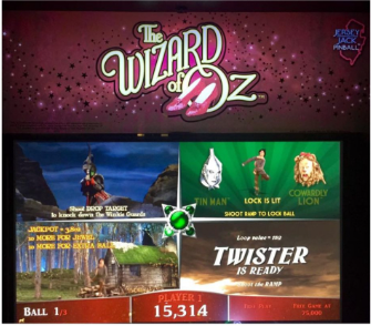 The Wizard of Oz (75th Anniversary) is a pinball machine produced by Jersey Jack Pinball. It celebrates the classic 1939 film, featuring characters, music, and scenes from the movie.