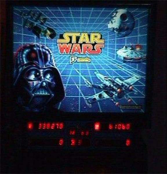 A pinball machine based on the popular Star Wars franchise, produced by Sonic in 1986.