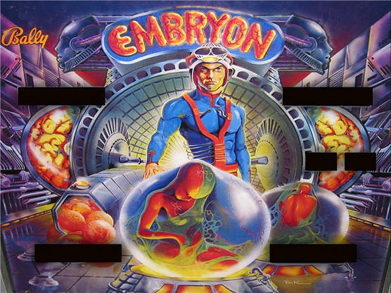Embryon is a pinball machine designed and produced by Bally in 1981. It features a science fiction and futuristic theme with intricate artwork and compelling gameplay.