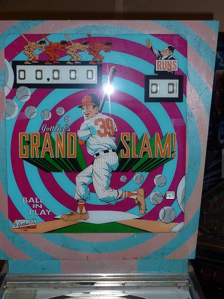 Grand Slam is a baseball-themed electro-mechanical pinball machine released by Gottlieb in 1972. It features a unique animation feature and is renowned for its engaging gameplay and attractive playfield design.