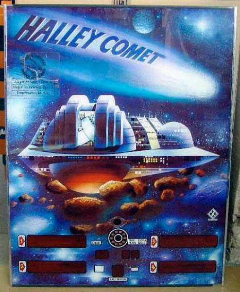 Halley Comet is a pinball machine produced by the Spanish company Juegos Populares in 1985. The game features a space theme inspired by the Halley's Comet.