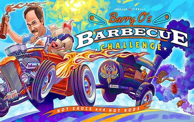 Barry O's Barbecue Challenge (LE) is a limited edition pinball machine produced by American Pinball, offering exciting gameplay themed around a competitive barbecue event.