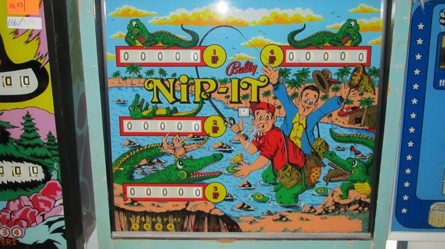 Nip-It is a pinball machine designed by Bally, released in 1973. It gained fame for its unique ball-biting mechanism and its appearance on the TV show 'Happy Days'.