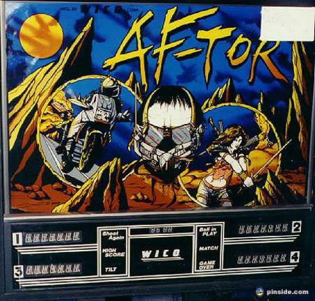 Af-Tor is a fantasy-themed pinball machine manufactured by Wico in 1983.