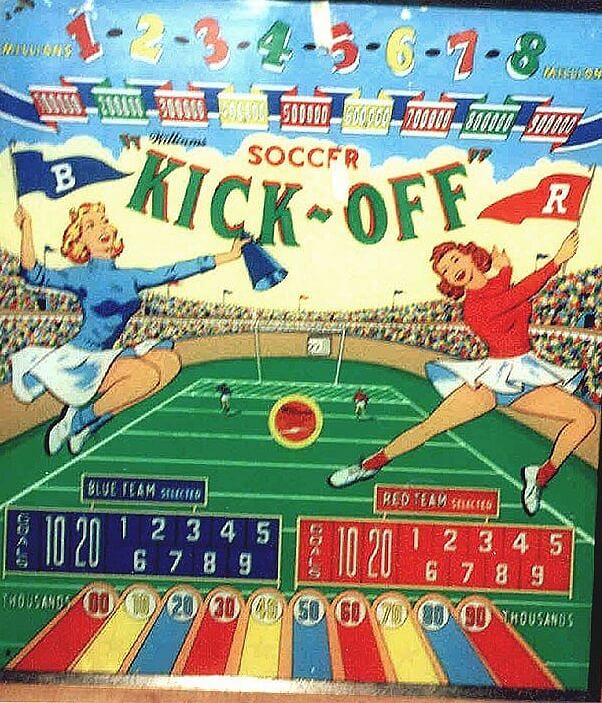 Soccer Kick-Off is a sports-themed arcade pinball machine released by Williams in 1958. This machine captures the essence of a soccer match through its engaging gameplay and nostalgic design.