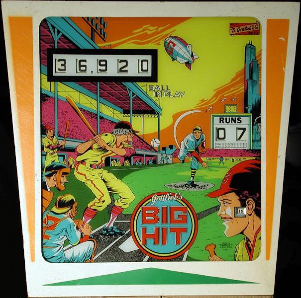 Big Hit is a baseball-themed pinball machine designed and manufactured by Gottlieb.