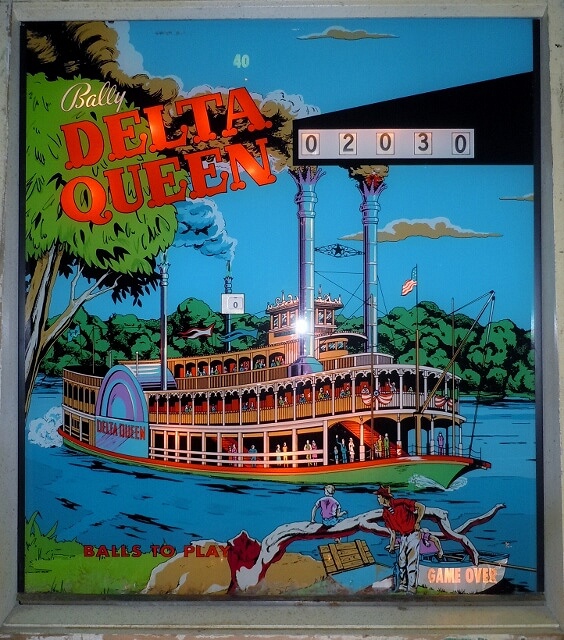 Delta Queen is a solid-state pinball machine released by Bally in 1974. It's known for its riverboat gambling theme and classic pinball features.
