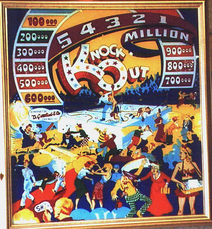 Knock Out is a vintage pinball machine released by Gottlieb in 1950. It features a boxing theme with vibrant artwork and engaging mechanical gameplay.